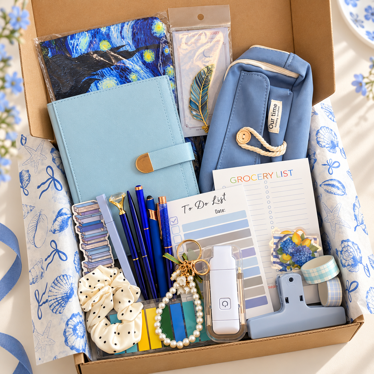 Azure Notes — Curated Stationery Gift Set