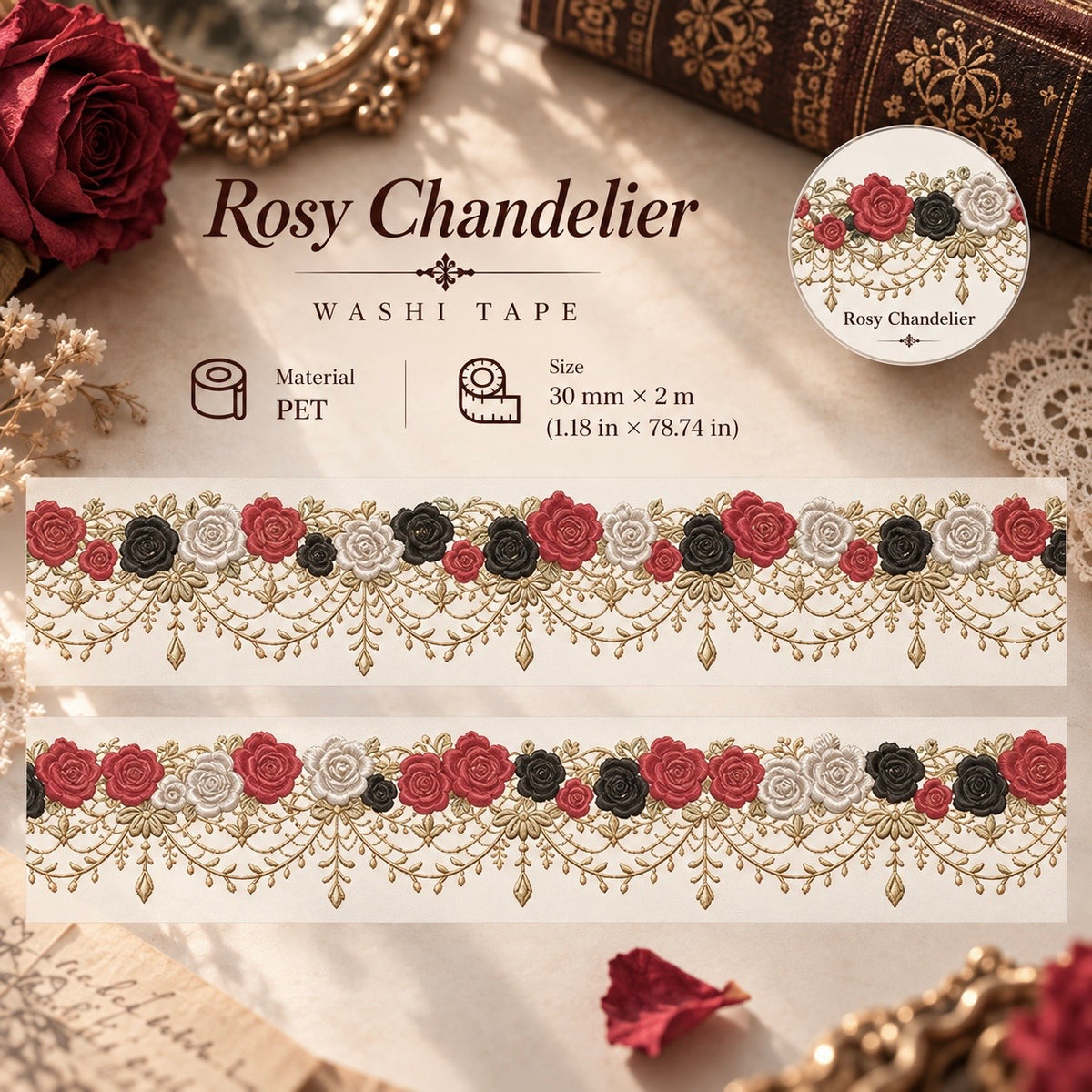Gothic Romance PET Washi Tape