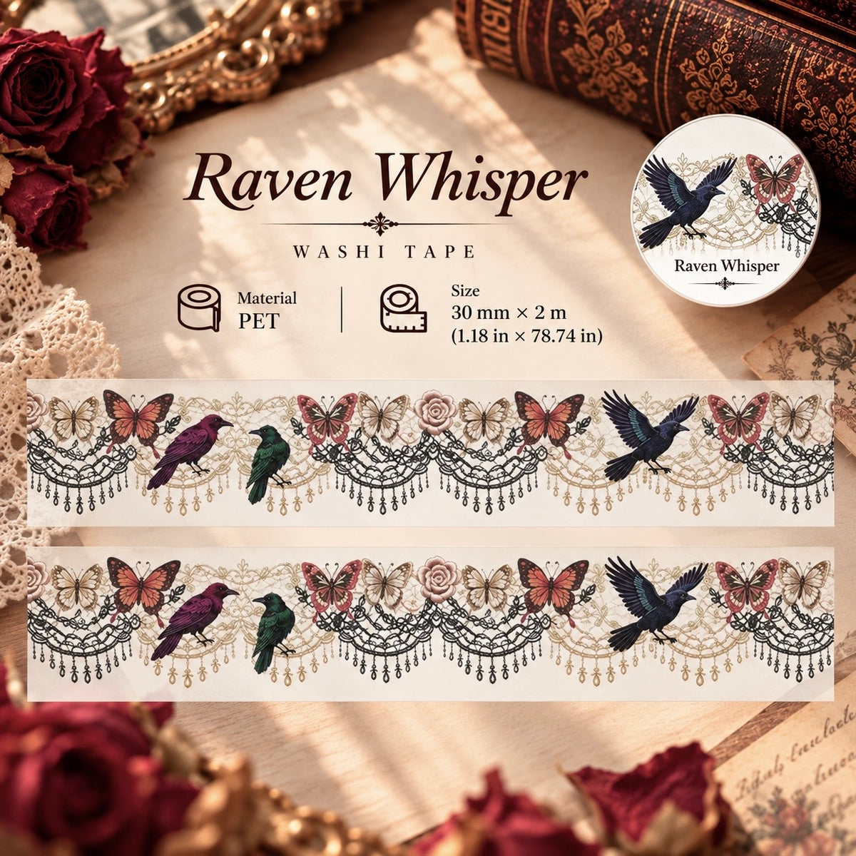Gothic Romance PET Washi Tape