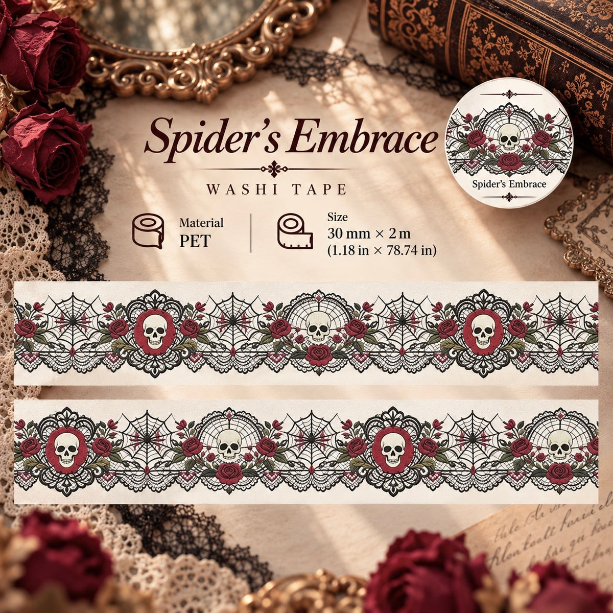 Gothic Romance PET Washi Tape