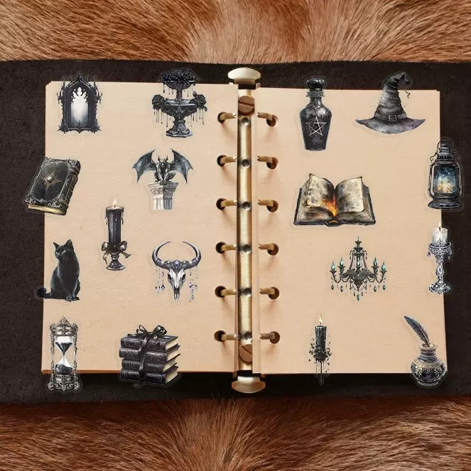 Dark Academia Sticker Pack | 50 Gothic Bookish Stickers