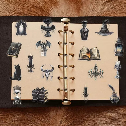 Dark Academia Sticker Pack | 50 Gothic Bookish Stickers