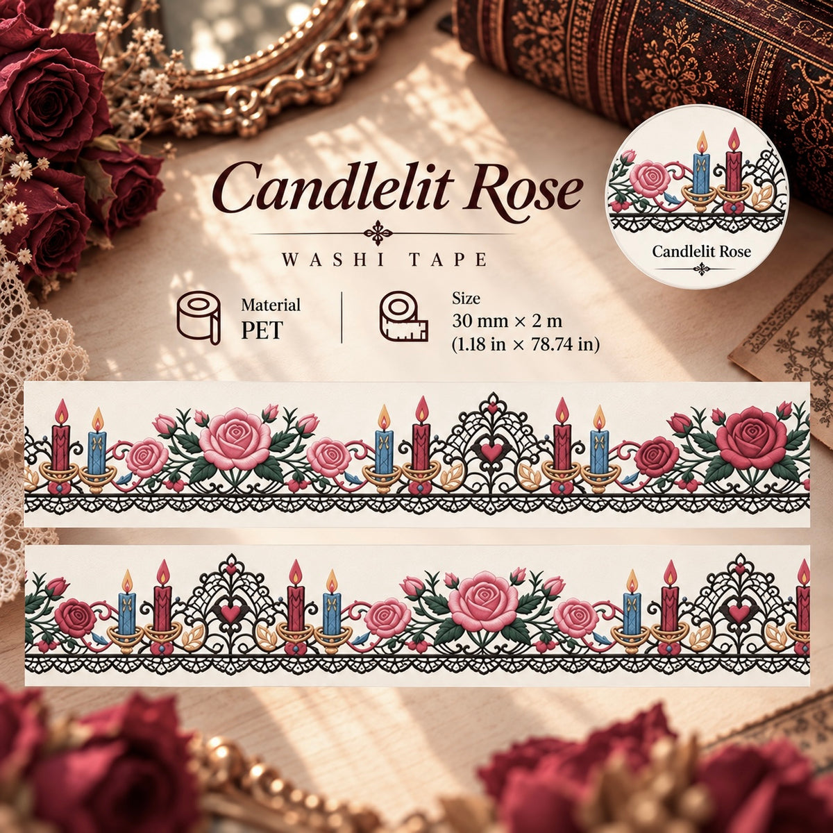 Gothic Romance PET Washi Tape