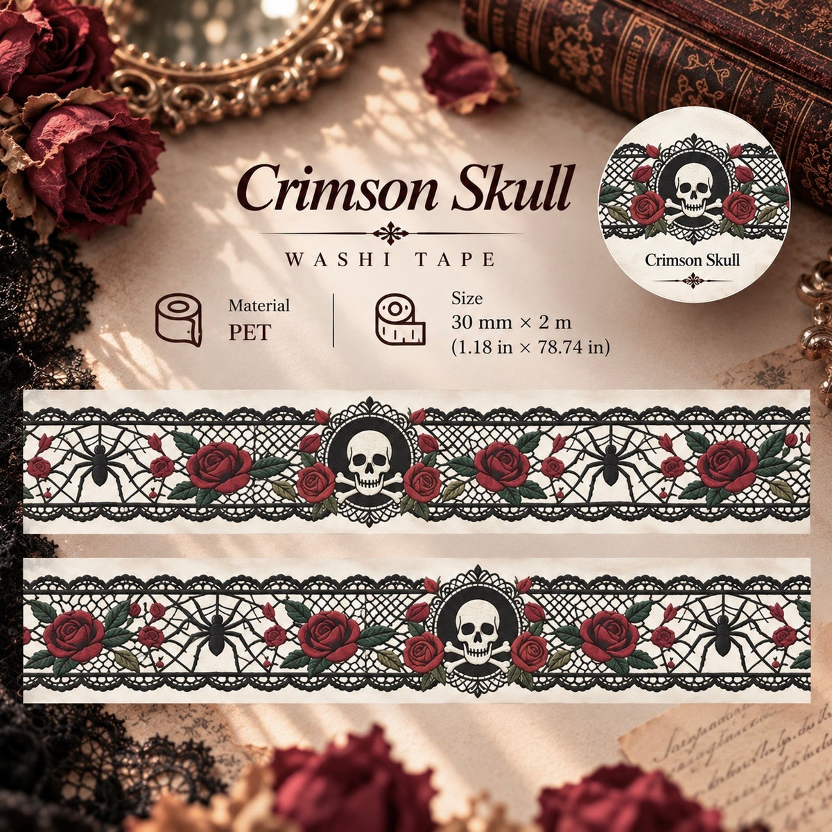 Gothic Romance PET Washi Tape