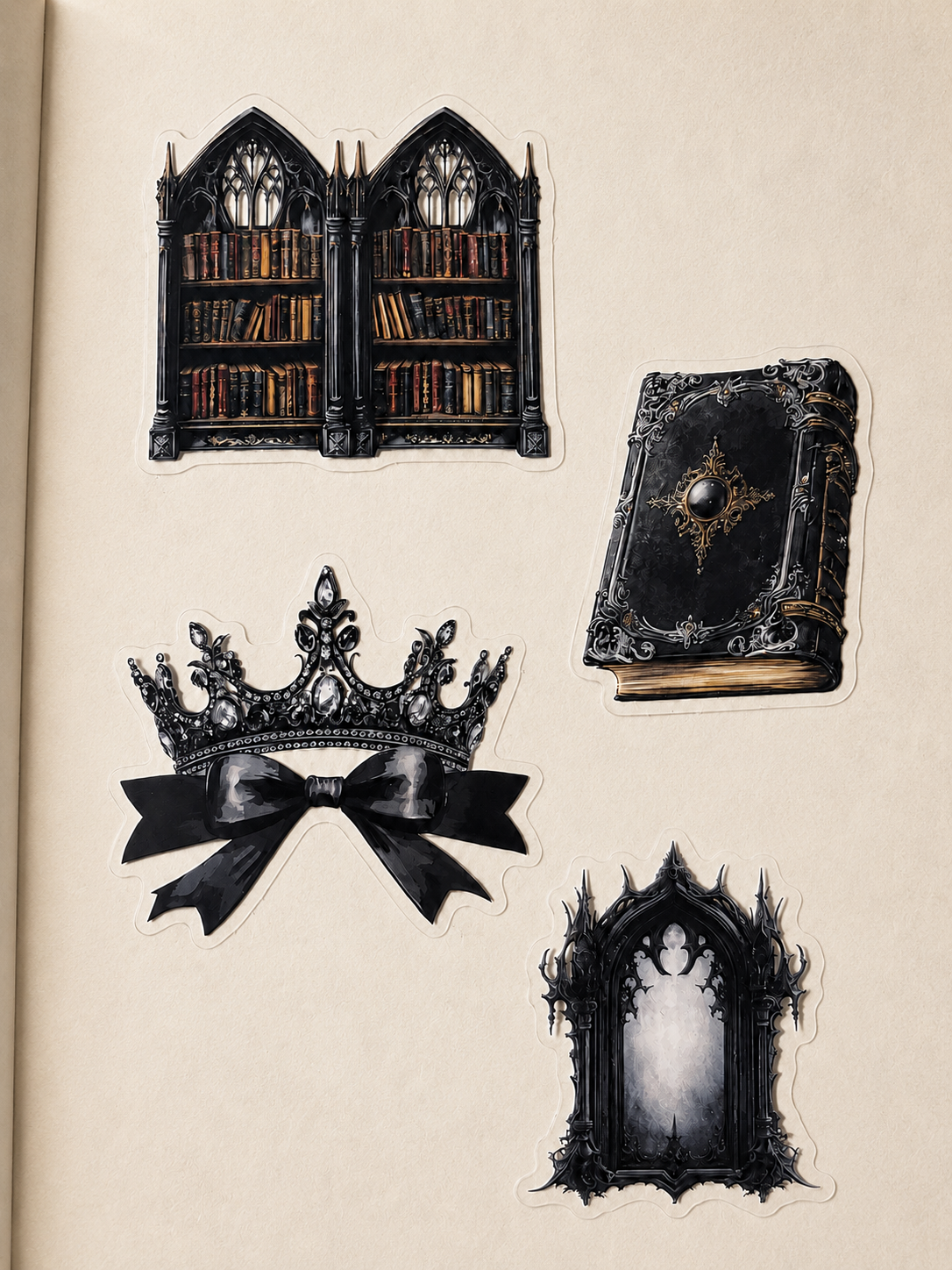 Dark Academia Sticker Pack | 50 Gothic Bookish Stickers