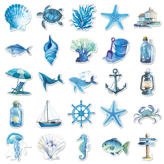 Ocean Watercolor Sticker Pack