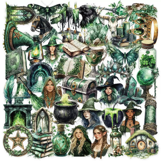 Mystical Forest Sticker Pack | 50 Witchy & Fantasy Stickers