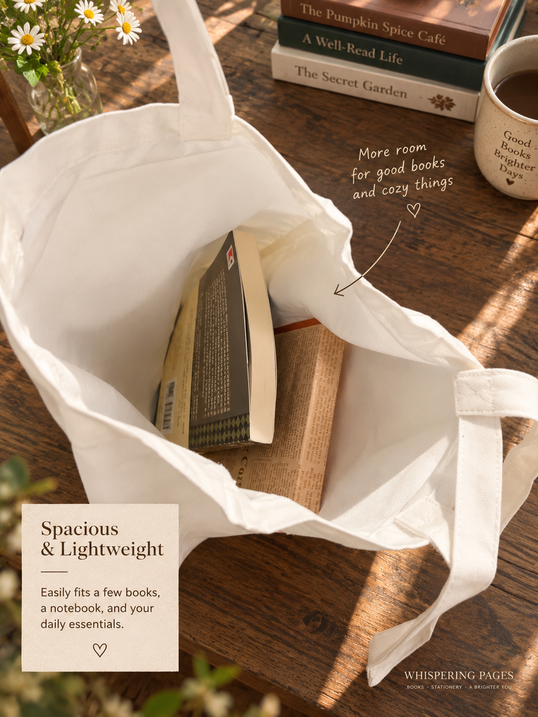 Autumn Book Lover Tote Bag